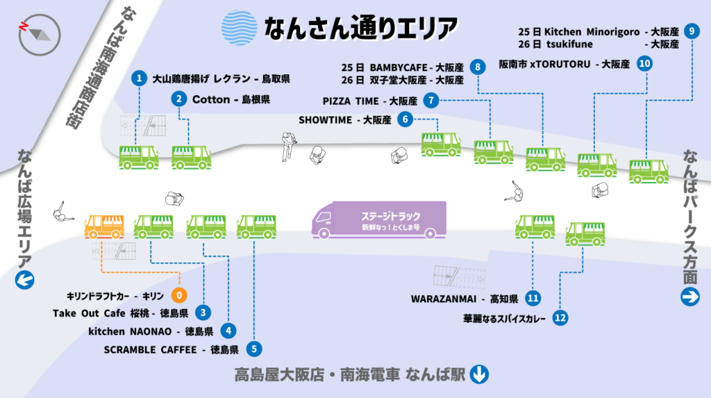 なんさん通り 会場マップ